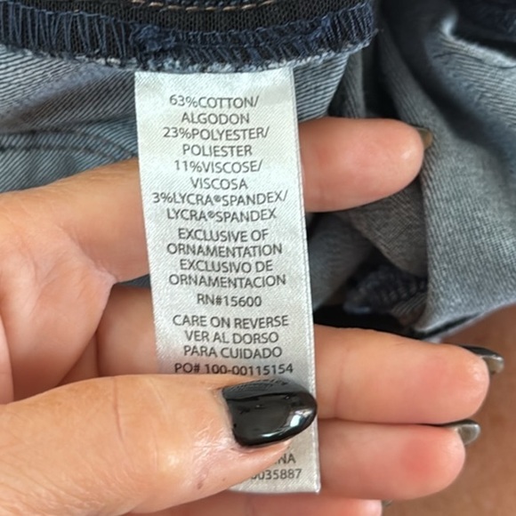 Democracy "Ab" Technology Itty Bitty Flare High Rise Cropped Jeans Size 8 - Picture 3 of 6